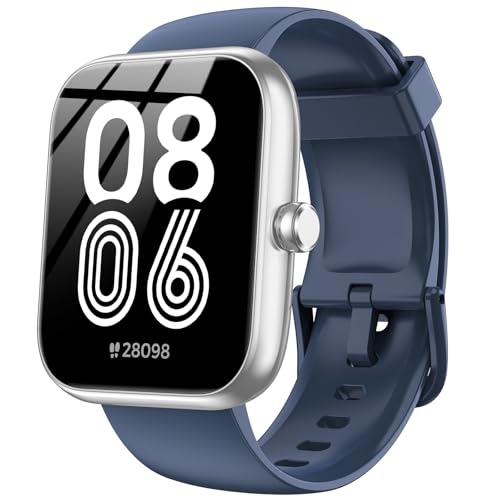 SENBONO Smart Watch with Alexa Built-in, 1.83" HD Touchscreen, Bluetooth Calling, IP68 Waterproof Fitness Tracker, 120+ Sports Modes, 24/7 Heart Rate/Sleep Monitor for iPhone Android (Blue)