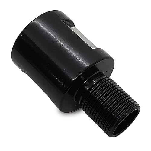 1/2-28 Male to 5/8-24 Female Adapter Enhancement Device Steel CNC Machined Black
