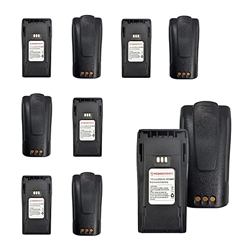 PROMAXPOWER [10-Pack] 2500mAh Li-ion Round Back Batteries for Motorola Two-Way Radio Walkie Talkies NNTN4496 NNTN4497 CP040 CP180 CP200D CP200XLS EP450 PR400