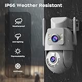 JOOAN Security Camera Outdoor 2K Dual Lens Wired WiFi Cameras Home Surveillance IP Camera 360° PTZ Camera 5G /2.4G WiFi 2 Way Audio IP66 Weaterproof Motion Detect Alert Color Night Cloud/Card Record