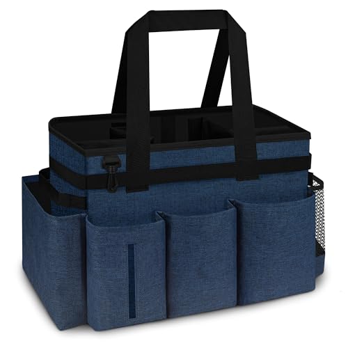 Joe & JoseRin Hot Tub Chemical Storage Bag, Pool Cleaning Caddy Tool Organizers Bag, Essential Spa Accessories with Pockets Handle, Heavy Duty Multifunctional Storage Garden Carry Tote Bag
