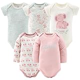 The Peanutshell Baby Layette Gift Set for Girls - 30 Piece New Born Girl Gift Set, Baby Clothes & Newborn Essentials Must Haves - Newborn Clothes 0-3 Months - Floral Elephant