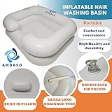 AMDASO Portable Hair Washing Station, Locs Detox Tub, Portable Shampoo Bowl, Inflatable Wash basin, Hair washing basin for bedridden, Dreadlock accessories, Hair Washing Basin, Portable sink