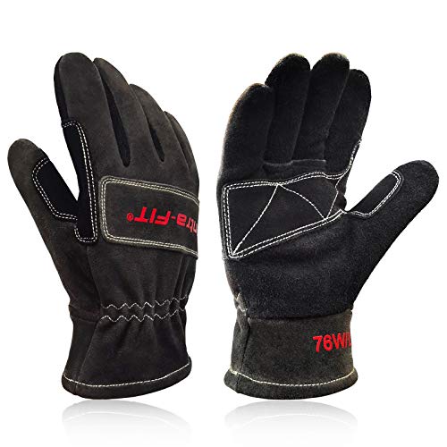 Intra-FIT Structural Fire Fighter Glove,NFPA 1971 Curved Fingers, Heat Resistance, Flame Resistance, Fire-Fighting Gloves