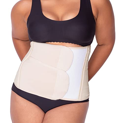 Belly Bandit Luxe Postpartum Belly Wrap - Post Pregnancy Belly Band with Five Levels of Targeted Compression for the Perfect Cinch - Postpartum Essentials, Nude, X-Large