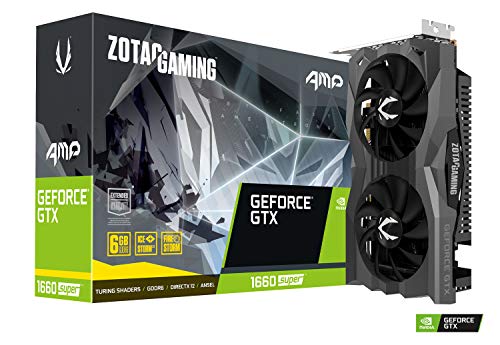 ZOTAC Gaming GeForce GTX 1660 Super amp 6GB GDDR6 192-bit Gaming Graphics Card, Super Compact, Ice Storm 2.0 Cooling, Wraparound Metal Back plate - Zt-T16620D-10M