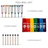 FMTY Tuning Fork for healing 7 chakra tuning fork set for meditation, yoga, energy balance, sound healing, Frequency Healing Devices