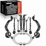 A-Premium Set of 10, Front Upper & Lower Control Arm, Sway Bar Link, Inner & Outer Tie Rod End Assembly, Compatible with BMW X5 2007-2013, X6 2008-2013