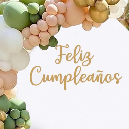 Feliz Cumpleaños Decal Sign for Backdrop - Spanish Happy Birthday Decorations， Happy Birthday Decal Stickers, Birthday Party Decorations