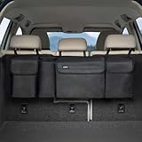 JOYSKY Trunk Hanging Organizer, Backseat Car Organizer with Large Pockets for SUV, Truck, MPV, Collapsible Vehicle Storage Bag, Car Interior Accessories Providing More Trunk Space