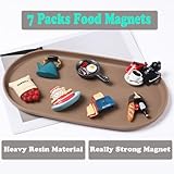 Food Fridge Magnets Food Magnets for Fridge,Fun Refrigerator Magnets Decorative,Cute Magnets Fridge Large Resin Strong Magnets for Kitchen Decor