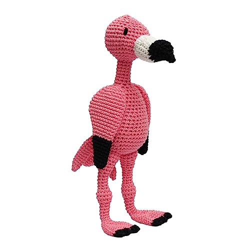 Birds Crochet Doll Handmade Amigurumi Plush Toy VAC Peacock Flamingo Stork Pelican Swan Cockatiel Ostrich Rooster (Flamingo)