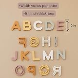 Neutral Silicone Alphabet Magnetic Letters, 26 Piece Non Toxic Learning Set, Perfect for Refrigerator, Whiteboard and Educational Activities