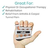 Finger Strengthener by Vive (3 Pack) Hand Grip Equipment for Guitar, Musicians, Rock Climbing & Therapy - Gripper with Exercise Guide for Strengthening Muscles