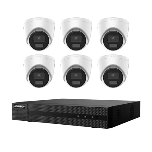 Hikvision EKI-K82T46C 8 Channel Full Color Value Express Kit 4K PoE NVR w/ 2TB HDD + (6) 4MP Outdoor Turret IP Cameras w/ 2.8mm Lens