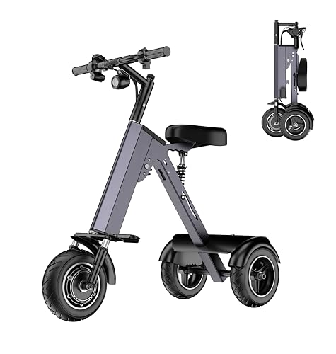 WLJD Electric Scooter 3 Wheels Escooter for Adults - Electric Scooter with Seat for Adults - 20 Miles on 1 Charge, 48V 10Ah Battery, 450W Motor, Lightweight for Travel