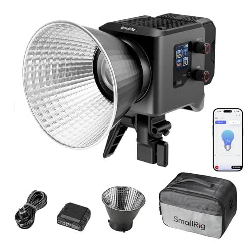 SMALLRIG RC 220D Pro 220W COB Video Light, Daylight Continuous Output Light 5600K, CRI 95+, Modular Body Design Bowens Mount Light, Support 3 Power Supply Methods, App Control for Photography