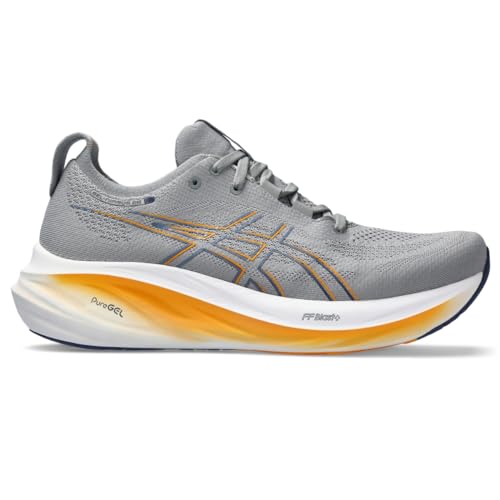 ASICS Men's Gel-Nimbus 26 Running Shoe, 10, Sheet Rock/Thunder Blue
