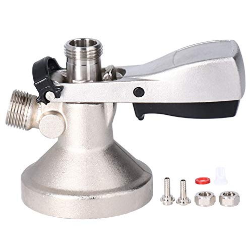 Keg Coupler, G5/8 G Type Homebrew Beer Keg Coupler Dispenser Beer Canning Coupler Tap System Distributor Home Brewing Accessory