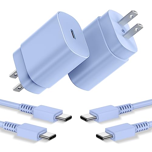 Type C Charger, 2 Pack 25W PD USB C Wall Charger Super Fast Charging Block & 10ft Android Phone Charger Cable for Samsung Galaxy S23 S22 S21 S20 Plus Ultra, Note 20 10 9 8/ S10 9 8/ Pixel 6 5 4 Pro XL