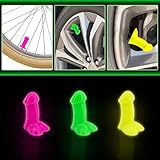 4Pack Funny Prank Tire Valve Stem Caps Gag Gifts Pencil Valve stem caps Hilarious Prank Gifts Joke Gift Dust Proof Covers Wheel Tire Exterior Accessories for Cars, Bike, Trucks,Motor (Black)