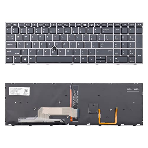 SUNMALL Replacement Keyboard with Backlit Compatible with HP ZBOOK 15 G5, 15 G6, ZBOOK 17 G5, 17 G6 (Doe Not Fit for Zbook 15U G5 Series) L12765-001 L28407-001 L29635-001