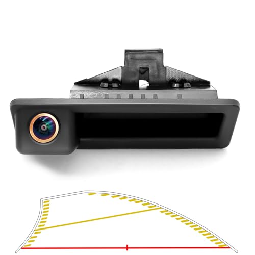 SanmuTu Vehicle Backup Camera CCD with Dynamic Trajectory Moving Guide Parking Line for BMW E88 E82 E84 E90 E91 E92 E93 3 5 Series X5 6 Car Rear View Reverse Fisheye Lens Trunk Handle Camera