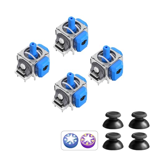 AKNES HallPi TMR Electromagnetic Joystick Replacement for DualSense PS5 Controller, Anti-Drift Stick Repair Accessories for Playstation 5 Controller, Thumbstick Caps Included - 2 Pairs