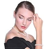 Freshwater Cultured Pearl Necklace Set Includes Stunning Bracelet and Stud Earrings Jewelry for Women - VIKI LYNN