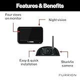 Furrion Vision S Wireless RV Backup Camera System with 4.3-Inch Monitor, 1 Rear Sharkfin, Infrared Night Vision, Wide-Angle View, Hi-Res, IP65 Waterproof, Motion Detection, Microphone - FOS43TASF