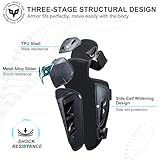 DUHAN Motorcycle Shin Guards 4Pcs Elbow Guard and Knee Pads Adjustable Anti-Slip Motorcycle Protective Gear for Men and Women Motorcycle/Cycling/Skating (4 Pcs Set)