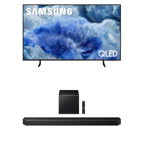 Samsung 65-Inch Class QLED Q8F 4K UHD Smart TV (2025 Model) Q4 AI Processor, 100% Color Volume Q800F 5.1.2ch Q Series Soundbar + Subwoofer, Wireless Dolby Atmos (HW-Q800F, 2025)