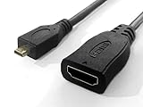 Micro HDMI (Male) to HDMI (Female) Adapter; 15 cm / 5.9 in; 2 Each