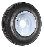 eCustomrim 2-Pack Trailer Tire On Rim 480X8 4.80-8 480-8 Load Range C 5 Lug White Wheel - 2 Year Warranty w/Free Roadside