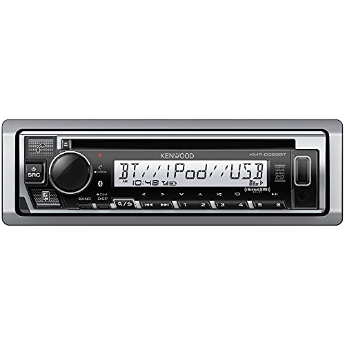 KENWOOD KMR-D382BT (50W x 4Ch) Single Din Car/Marine Stereo Head Unit with Bluetooth, Hands-Free Calling, CD Player, USB, AM/FM Radio, SiriusXM Ready, All-Weather in-Dash Boat & Car Audio Receiver