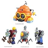 ROLOSO Plants and Zombies Toys Figures vs Peashooter Party Favors Birthday Decorations Supplies Plush Sets Playset Series 2 PVZ Kids Games Books Zomboss Gargantuar with Storage Box