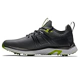 FootJoy Men's Hyperflex Previous Season Style Golf Shoe, Charcoal/Grey/Lime, 10.5