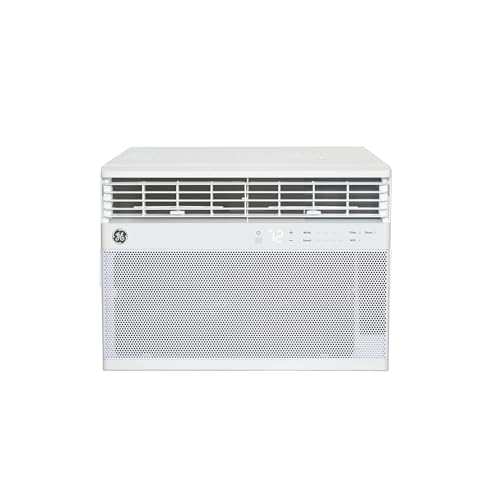 GE AWCS12WWA Window Air Conditioner, Wi-Fi Enabled, Energy-Efficient Cooling for Large Rooms up to 550 sq ft, Easy Install Kit, Control Using Remote or Smartphone App, New 12,000 BTU, White