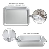 onlyfire Stainless Steel Baking Pan Roaster Ovens Cookie Sheet Barbeque Grilling Pan for Baking Breads, Grilling Chicken, Vegetables, Easy to Clean & Dishwasher Safe