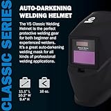 Miller 287803 Classic Series VS Welding Helmet, Auto-Darkening Welding Helmet, Black