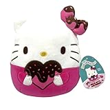 Squishmallow Sanrio Valentine 8" Chocolate Hello Kitty Plush Toy - Officially Licensed Kellytoy - Collectible Soft & Squishy Stuffed Animal Toy - Gift for Kids, Girls & Boys & All Ages -8 Inch