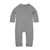 Burt's Bees Baby 'baby-boys' Romper Jumpsuit, 100% Organic Cotton One-piece Coverall and Toddler Footie, Heather Grey Quilted Kimono, 3-6 Months US