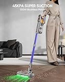 Cordless Vacuum Cleaner, 550W 45KPA 60 Mins Vacuum Cleaners for Home, Stick Vacuum with Wall Mount Charging, Anti-tangle Wireless Vacuum, Rechargeable Cordless Vacuum for Pet Hair/Carpet/Hard Floor