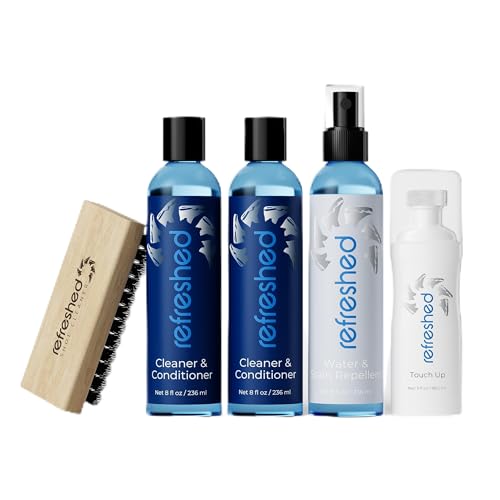 Complete Shoe Cleaning Kit - 2x Advanced Cleaning Solution, 1x Premium Stain Repellent, 1x White Shoe Paint, & Shoe Cleaning Brush For Suede, Leather, Canvas, and Mesh shoes and White Sneakers