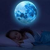 Glow in The Dark Stars for Ceiling,Glow in The Dark Stars and Moon Wall Decals,Ceiling Stars Glow in The Dark Kids Wall Decors Perfect for Kids Nursery Bedroom Living Room