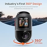 70mai Dash Cam Omni X200, 360° Rotating, LTE Support, App Control, GPS, Superior Night Vision, ADAS, Built-in 32GB eMMC Storage, 24H Parking Mode, AI Motion Detection, Time-Lapse Recording,1080P