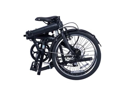 Dahon Route 20 inch Folding Bike for Adults, 7 Speed Drivertrain by Shimano, Aluminum Frame Foldable Bicycle with V Brake (Matt Black, 20 Inch)