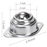 Yarlung 20 Pack 1 Inch Roller Ball Transfer Bearings, Carbon Steel Swivel Ball Casters Two-Hole Screw Mounted Ball Transfer Unit for Roller Stand, Conveyor, Transmission