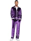 COOFANDY Men Velour Tracksuits Outfits 2 Piece Sweatsuits for Men Full Zip Sports Set Casual Sweat Suit