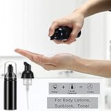 70 Pcs 2 oz Plastic Foam Soap Dispensers Refillable Lash Shampoo Bottles with Pump Mini Eyelash Cleaning Foam Bottle Dispenser for Refillable Travel Cosmetics (Black)